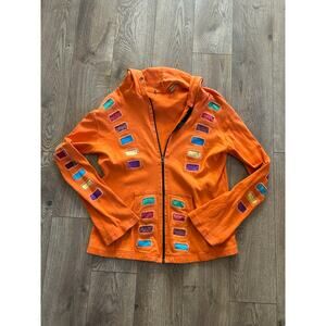 Vintage Dragonfly Orange Hippie Sweater